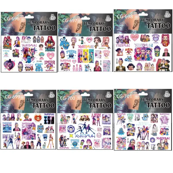 Anime Movie Kpops Demons Hunte Party Favors Slap bracelet Gift Bag tattoo Sticker Card Balloons Birthday Party Decora