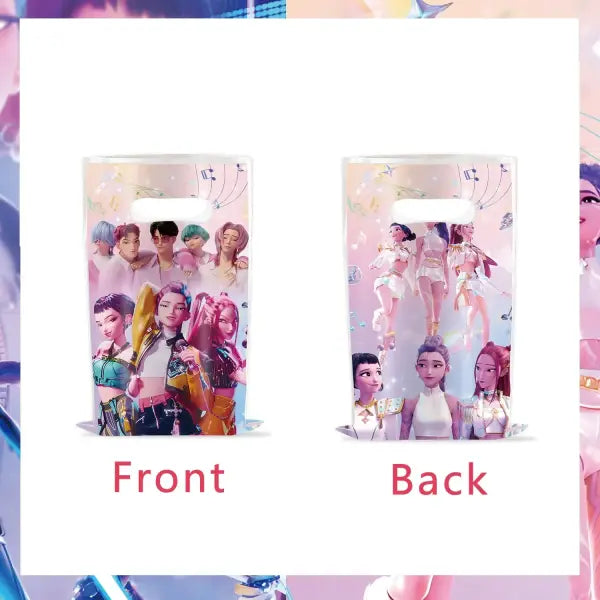 Anime Movie Kpops Demons Hunte Party Favors Slap bracelet Gift Bag tattoo Sticker Card Balloons Birthday Party Decora