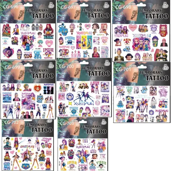 Anime Movie Kpops Demons Hunte Party Favors Slap bracelet Gift Bag tattoo Sticker Card Balloons Birthday Party Decora