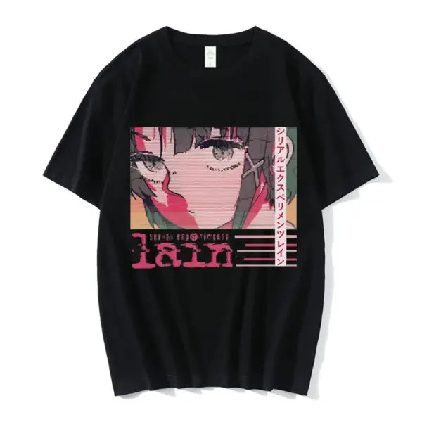 Serial Experiments Lain Anime T-Shirt – Unisex Manga Graphic Sci-Fi Short Sleeve Tee - 0363 / S