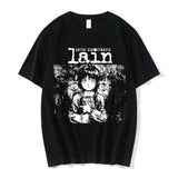 Serial Experiments Lain Anime T-Shirt – Unisex Manga Graphic Sci-Fi Short Sleeve Tee - 0361 / L