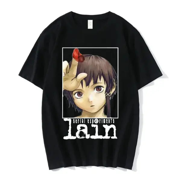 Serial Experiments Lain Anime T-Shirt – Unisex Manga Graphic Sci-Fi Short Sleeve Tee - 03614 / XS（old）