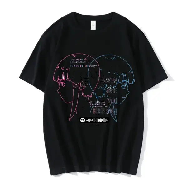 Serial Experiments Lain Anime T-Shirt – Unisex Manga Graphic Sci-Fi Short Sleeve Tee - 0364 / XXXL