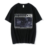 Serial Experiments Lain Anime T-Shirt – Unisex Manga Graphic Sci-Fi Short Sleeve Tee - 03619 / S