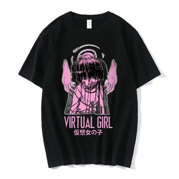 Serial Experiments Lain Anime T-Shirt – Unisex Manga Graphic Sci-Fi Short Sleeve Tee - 03612 / M