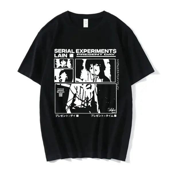 Serial Experiments Lain Anime T-Shirt – Unisex Manga Graphic Sci-Fi Short Sleeve Tee - 03613 / XXXL