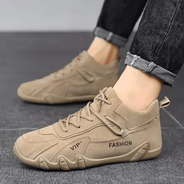 Ankle Boots For Men 2025 Spring Man Casual Sneakers Non Slip Khaki Work Mens Shoe Short Boots Loafers Lace Up