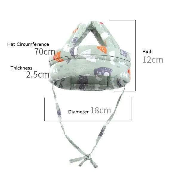 Adjustable Cotton Baby Safety Helmet and Soft Protective Hat