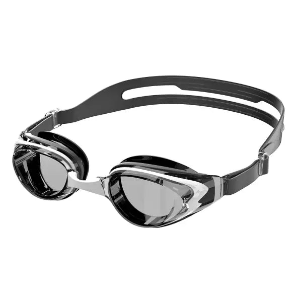 Anti-fog Swim Goggles Adult Size UV Protection No Leaking Eyewear - BlackWhite Gray