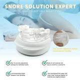 Anti-Snoring Mouth Guard Adjustable Mouthpiece - Night Time Teeth Mouthguard & Sleeping Bite Guard for Bruxism and Stop