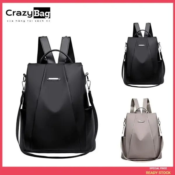 Anti-theft backpack women’s bag 2024 new Korean version trendy fashion bag nylon canvas oxford cloth backpack