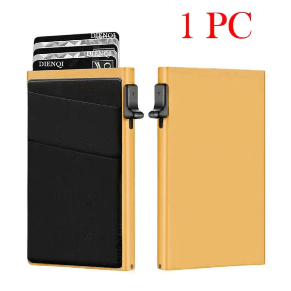 Protection Aluminum Metal Card Holder Minimalist Wallet - Gold