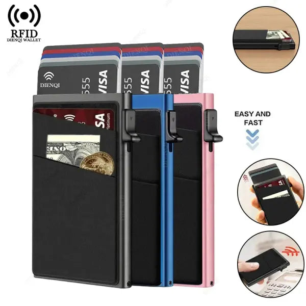 Protection Aluminum Metal Card Holder Minimalist Wallet