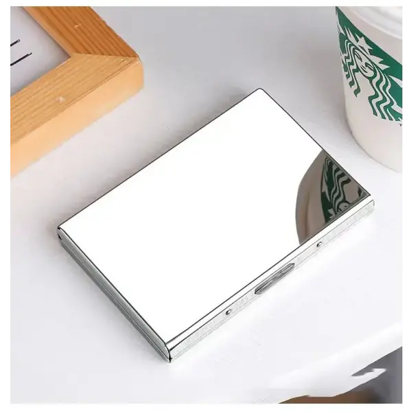 Antitheft Anti RFID Blocking ID Bank Credit Card Holder Slim Wallet - Mirror