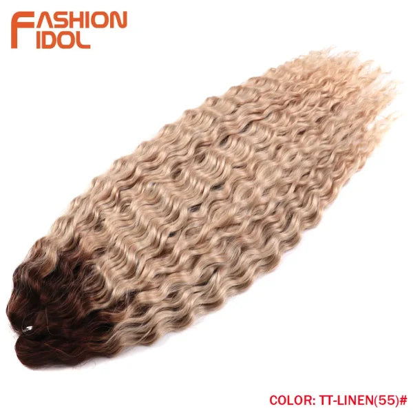 Ariel Synthetic Twist Crochet Hair – 24" Water Wave Braiding Extension - Himpall