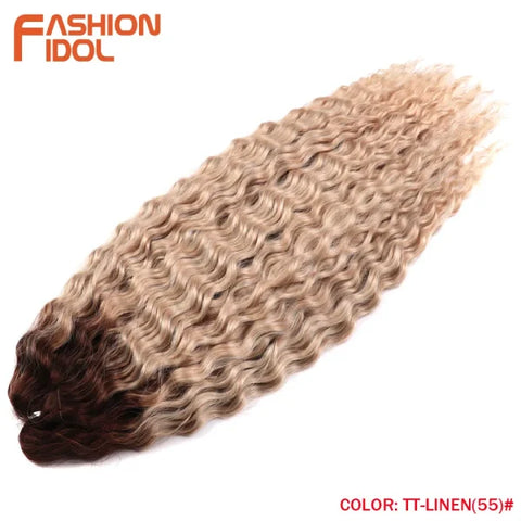 Ariel Synthetic Twist Crochet Hair – 24" Water Wave Braiding Extension - Himpall