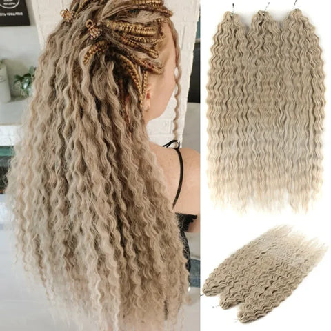 Ariel Synthetic Twist Crochet Hair – 24" Water Wave Braiding Extension - Himpall