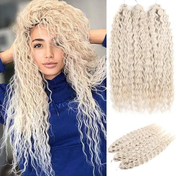 Ariel Synthetic Twist Crochet Hair – 24" Water Wave Braiding Extension - Himpall