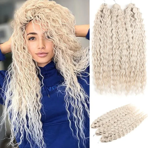 Ariel Synthetic Twist Crochet Hair – 24" Water Wave Braiding Extension - Himpall