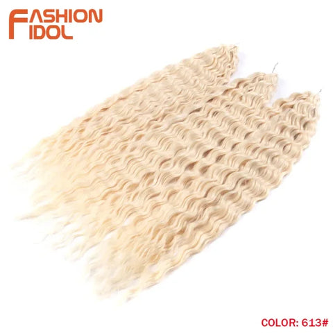 Ariel Synthetic Twist Crochet Hair – 24" Water Wave Braiding Extension - Himpall