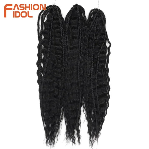 Ariel Synthetic Twist Crochet Hair – 24" Water Wave Braiding Extension - Himpall