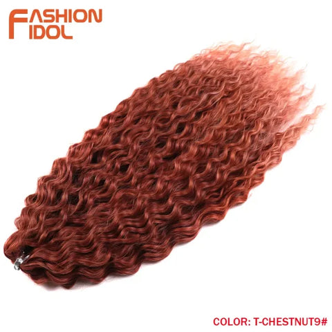 Ariel Synthetic Twist Crochet Hair – 24" Water Wave Braiding Extension - Himpall