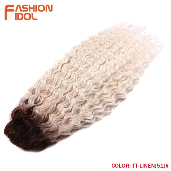 Ariel Synthetic Twist Crochet Hair – 24" Water Wave Braiding Extension - Himpall