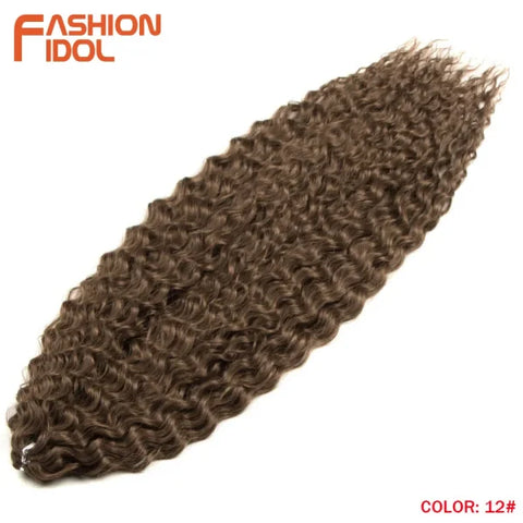 Ariel Synthetic Twist Crochet Hair – 24" Water Wave Braiding Extension - Himpall