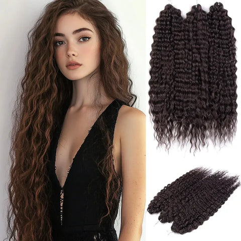 Ariel Synthetic Twist Crochet Hair – 24" Water Wave Braiding Extension - Himpall