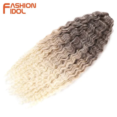 Ariel Synthetic Twist Crochet Hair – 24" Water Wave Braiding Extension - Himpall
