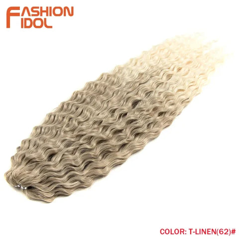 Ariel Synthetic Twist Crochet Hair – 24" Water Wave Braiding Extension - Himpall