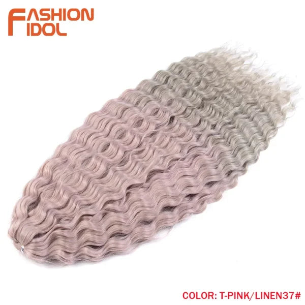 Ariel Synthetic Twist Crochet Hair – 24" Water Wave Braiding Extension - Himpall