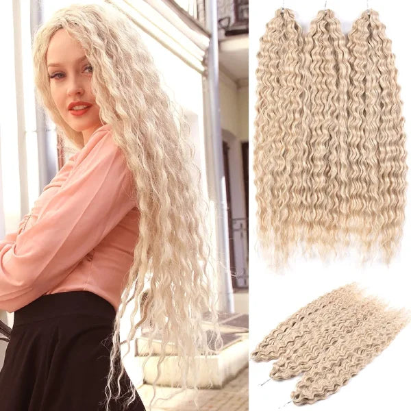 Ariel Synthetic Twist Crochet Hair – 24" Water Wave Braiding Extension - Himpall