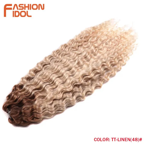 Ariel Synthetic Twist Crochet Hair – 24" Water Wave Braiding Extension - Himpall