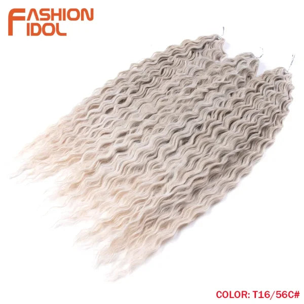 Ariel Synthetic Twist Crochet Hair – 24" Water Wave Braiding Extension - Himpall