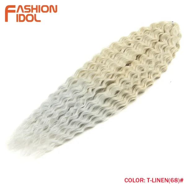 Ariel Synthetic Twist Crochet Hair – 24" Water Wave Braiding Extension - Himpall