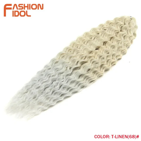 Ariel Synthetic Twist Crochet Hair – 24" Water Wave Braiding Extension - Himpall