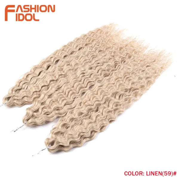Ariel Synthetic Twist Crochet Hair – 24" Water Wave Braiding Extension - Himpall