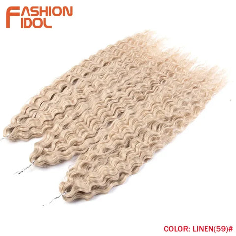 Ariel Synthetic Twist Crochet Hair – 24" Water Wave Braiding Extension - Himpall