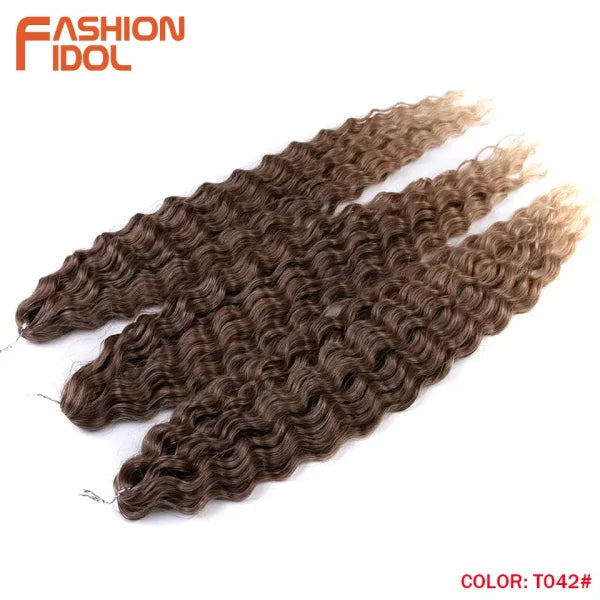 Ariel Synthetic Twist Crochet Hair – 24" Water Wave Braiding Extension - Himpall