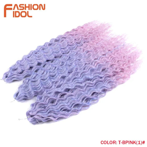 Ariel Synthetic Twist Crochet Hair – 24" Water Wave Braiding Extension - Himpall
