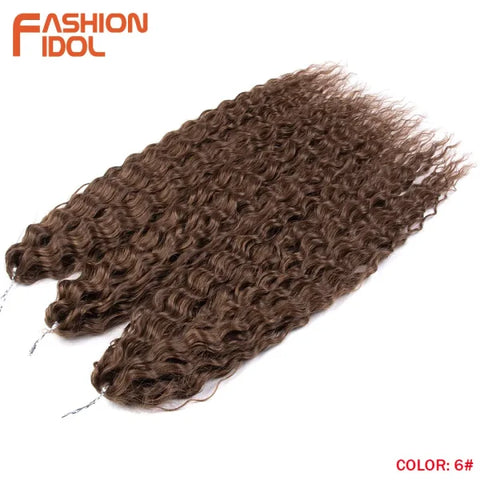 Ariel Synthetic Twist Crochet Hair – 24" Water Wave Braiding Extension - Himpall