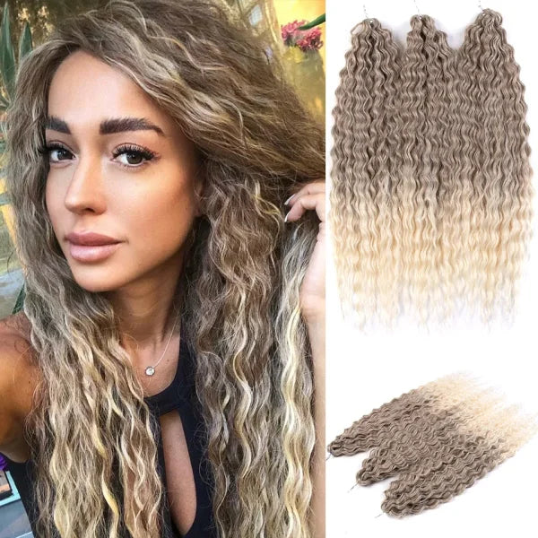 Ariel Synthetic Twist Crochet Hair – 24" Water Wave Braiding Extension - Himpall