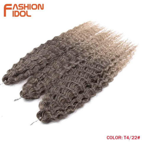 Ariel Synthetic Twist Crochet Hair – 24" Water Wave Braiding Extension - Himpall
