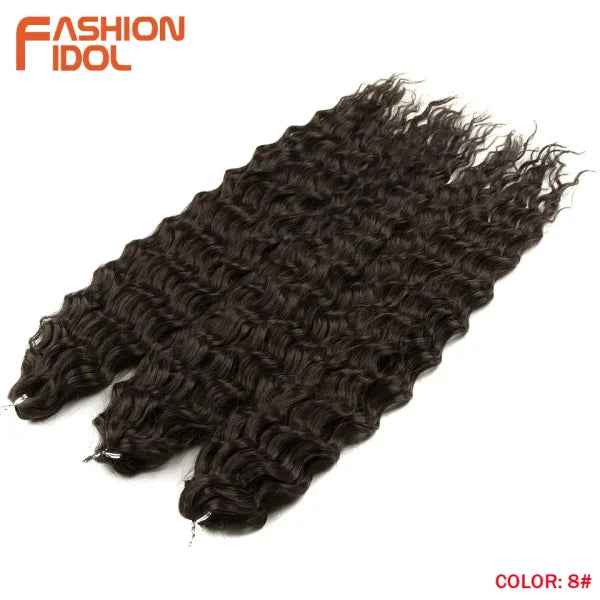 Ariel Synthetic Twist Crochet Hair – 24" Water Wave Braiding Extension - Himpall