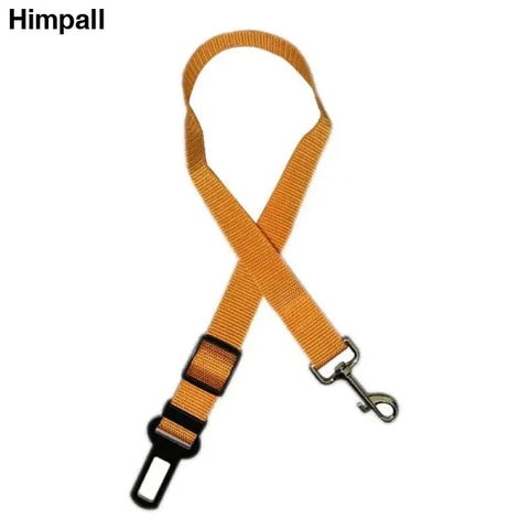 Orange nylon dog seat belt with metal clip for Army Green Adjustable Dog Seat safety