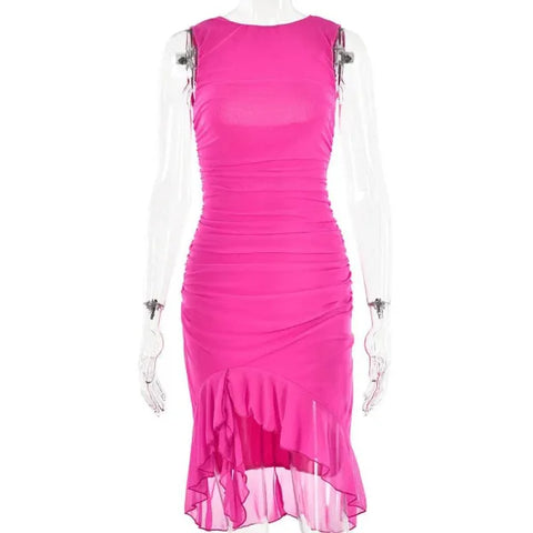 Summer Dress – Slim Sleeveless Style for Casual Summer Fashion - Roseo / L