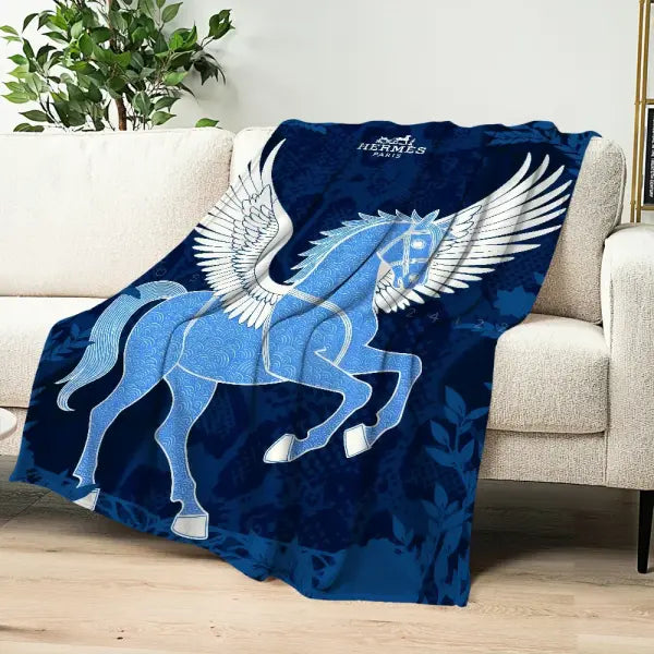art warm soft luxury plush brand Fashion blanket for sofa living room office LOGO bedroom travel gift Flannel