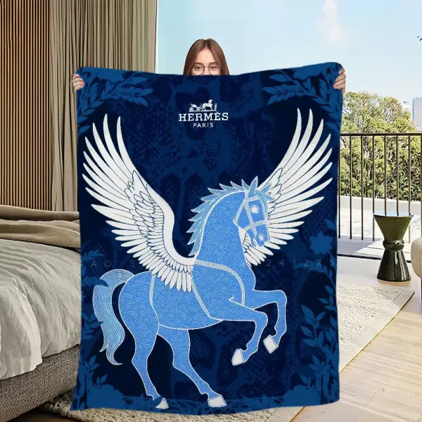 art warm soft luxury plush brand Fashion blanket for sofa living room office LOGO bedroom travel gift Flannel