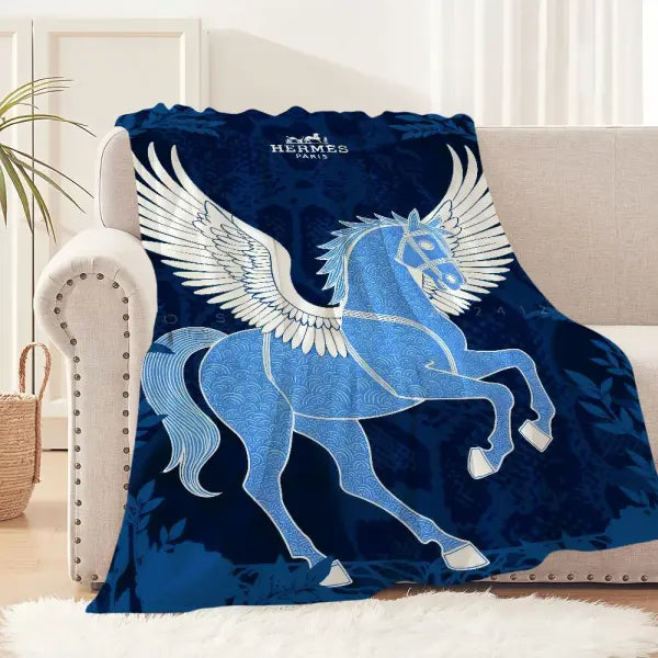 art warm soft luxury plush brand Fashion blanket for sofa living room office LOGO bedroom travel gift Flannel